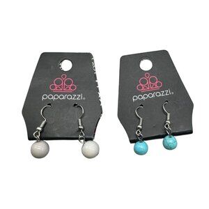 Paparazzi Dangling Earrings Set With Round Beads & Fishhook 2 Pairs READ